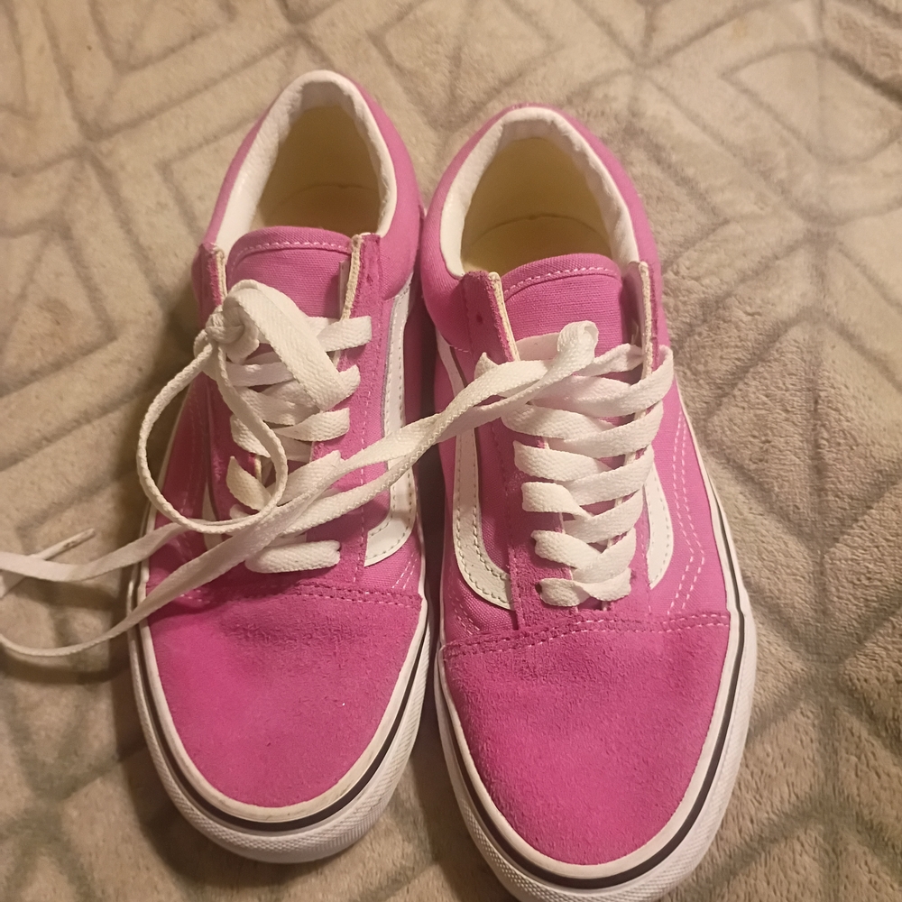 Women's 5.5 Pink Suede/Canvas Vans